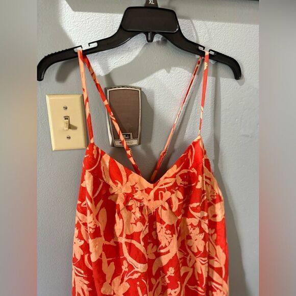Ava & Viv Orange Floral Crossback Tabk Top NWOT Size 2X - Picture 5 of 15